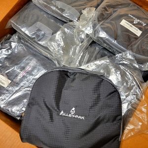 Black lightweight waterproof backpack